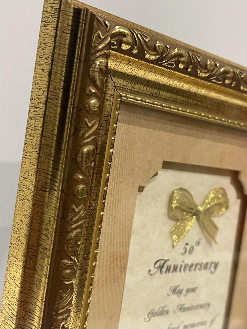Vintage Gold 50th Anniversary Decorative Frame